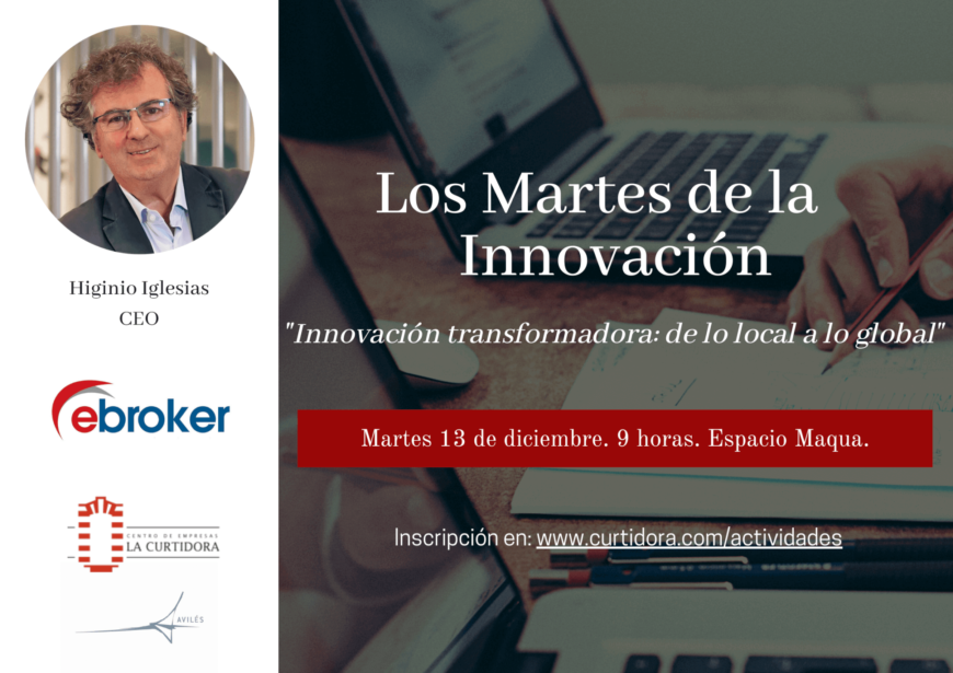 Los Martes de la Innovación. Higinio Iglesias. Ebroker. Innovación Transformadora. De lo local a lo global.