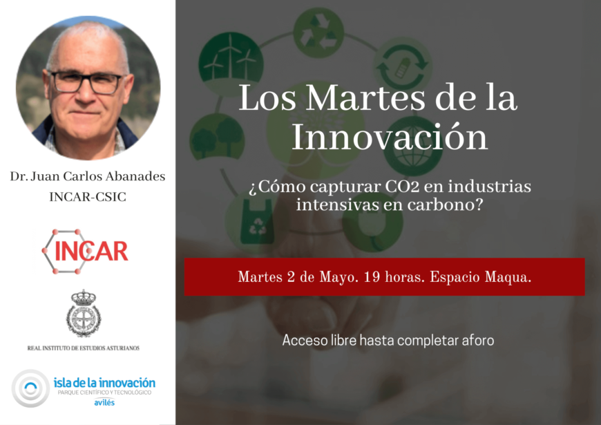 Los Martes de la Innovación: ¿Cómo capturar CO2 en industrias intensivas en carbono? Los Martes de la Innovación: ¿Cómo capturar CO2 en industrias intensivas en carbono?